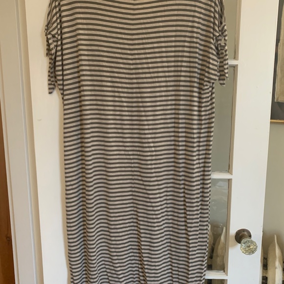 Kenar midi dress cold shoulder striped nautical size medium - Picture 7 of 9